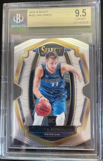 2018-19 Select #122 Luka Doncic Premier Level Rookie RC BGS 9.5