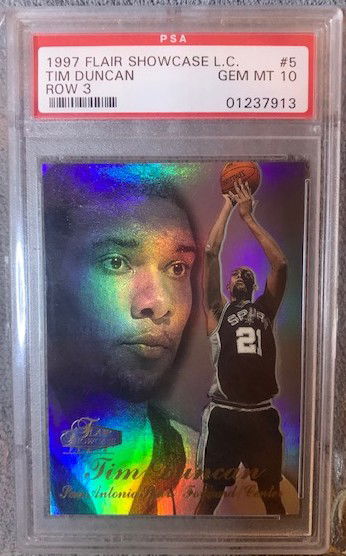 Tim Duncan 1997 Flair Showcase NOT LECACY