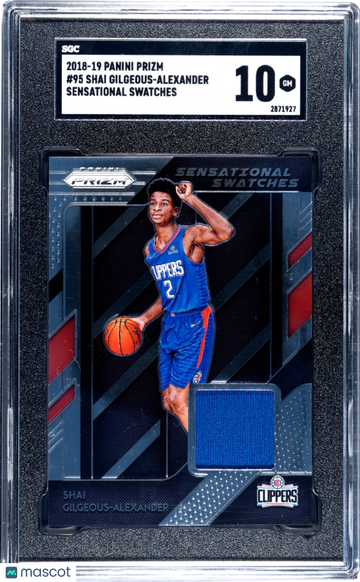 2018 Panini Prizm Shai Gilgeous-Alexander #95 Sensational Swatches SGC 10