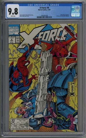 X-Force 4 CGC 9.8 Spider-Man crossover Liefeld Cable