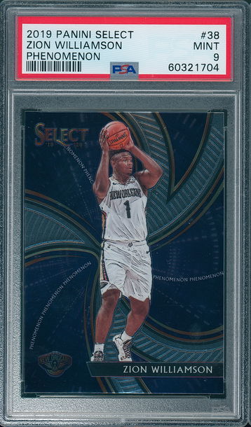2019 Select Zion Williamson #38 Phenomenon Insert RC PSA 9