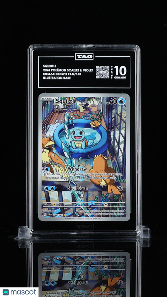 Stellar Crown Squirtle Holo Illustration Rare TAG 10 #148/142