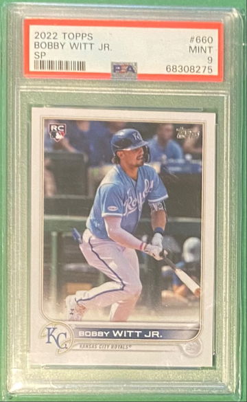 2022 Topps Bobby Witt Jr.  #660 - SP Short Print Photo Variation - PSA 9 , Kansas City Royals