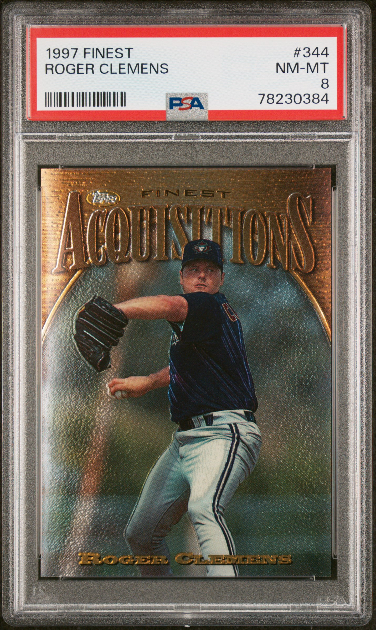 1997 Finest Roger Clemens #344 Gold Rare PSA 8