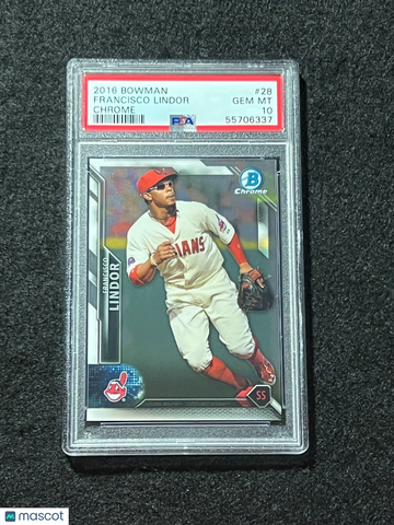 Francisco Lindor 2016 Bowman Chrome #28 PSA 10