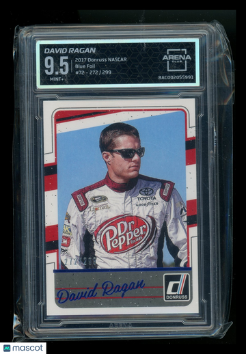 2017 Donruss NASCAR Blue Foil David Ragan #72 /299 Arena Club 9.5