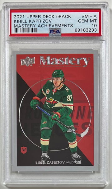 2021-22 Upper Deck KIRILL KAPRIZOV Mastery Achievement A - GEM MINT PSA 10 - Minnesota Wild