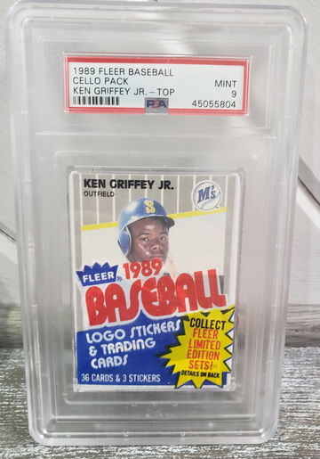1989 Fleer Baseball Cello Pack Ken Griffey Jr Top PSA 9