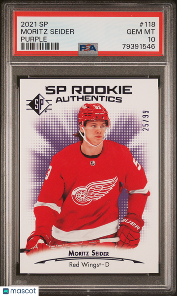 2021 SP Moritz Seider #118 Purple PSA 10