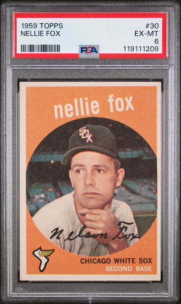 1959 Topps Baseball Nellie Fox #30 PSA 6