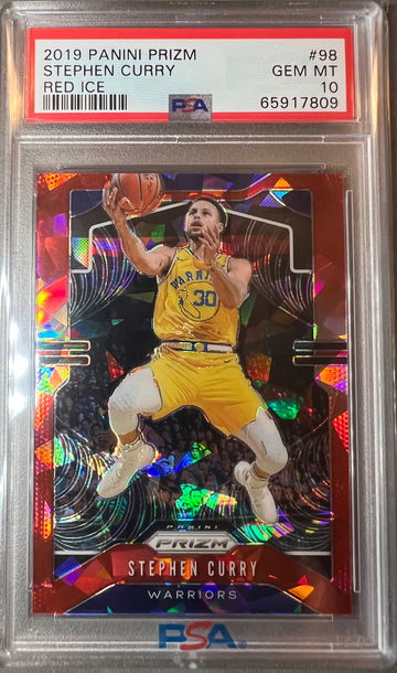 2019 Prizm Stephen Curry Red Ice #98 PSA 10 Gem Mint