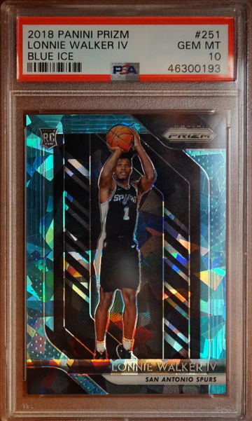 2018 Panini Prizm Lonnie Walker IV Blue Ice Prizm /99 PSA 10