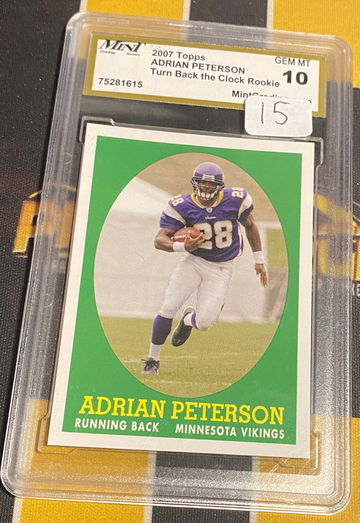 2007 topps Adrian Peterson Gem Mint 10