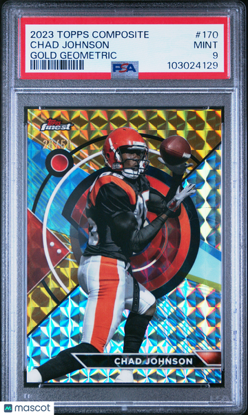 2023 Topps Composite Chad Johnson #170 Gold Geometric /50 PSA 9