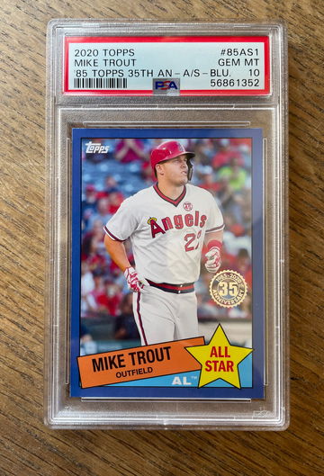 Mike Trout PSA 10 2020 Topps 1985 All Star Blue