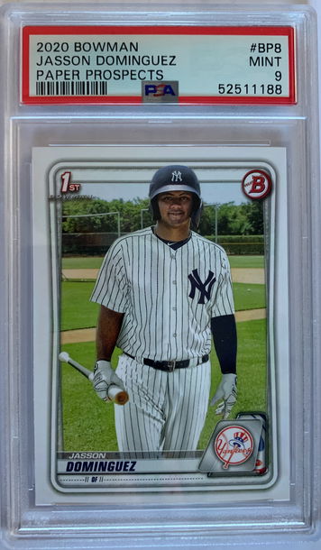 2020 Bowman Jasson Dominguez Paper Prospects PSA 9