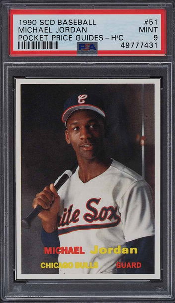 1990 SCD Sports Cards Digest #51 Michael Jordan Baseball RC Rookie PSA 9 Mint