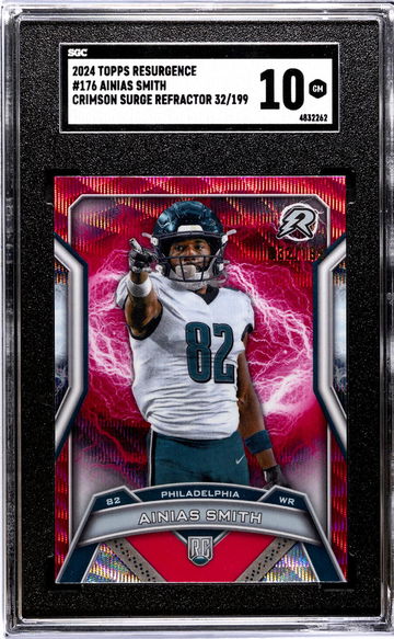 2024 Topps Resurgence #176 Ainias Smith Crimson Surge Refractor /199 SGC 10