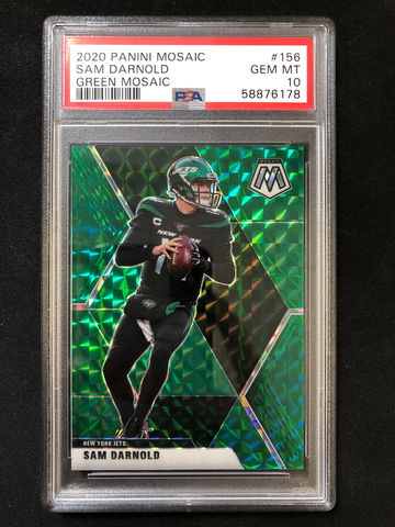 2020 Panini Mosaic - Sam Darnold - Green Mosaic Prizm PSA 10 Gem Mint
