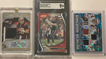 2021 Mac Jones RPA, serial numbered triple patch, and SGC9 /100!