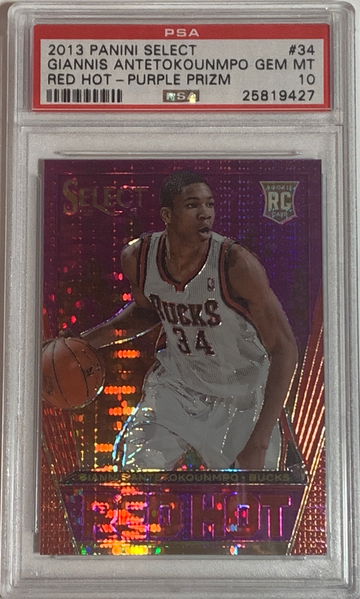 2013 Giannis Antetokounmpo select red hot /99