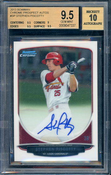 2013 Bowman Chrome Stephen Piscotty Auto