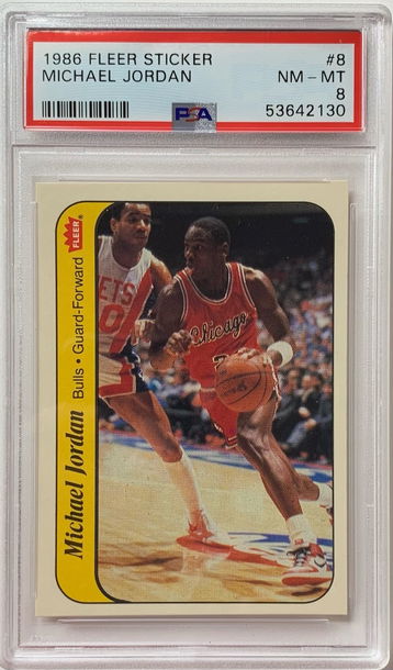 1986 Fleer Michael Jordan RC Rookie #8