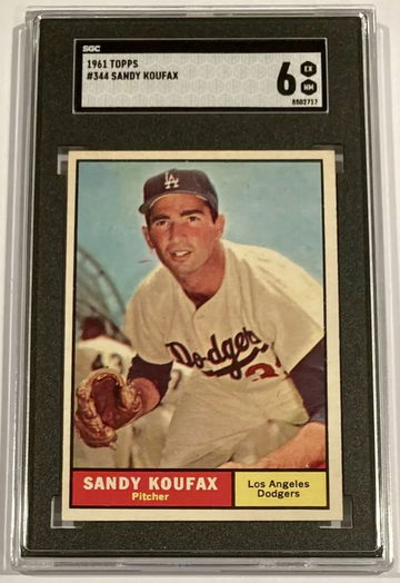 1961 Topps #344 Sandy Koufax SGC 6