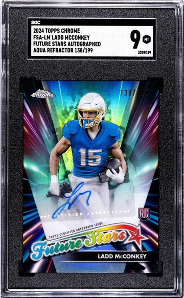 2024 Topps Chrome #FSA-LM Ladd McConkey Future Stars /199 SGC 9