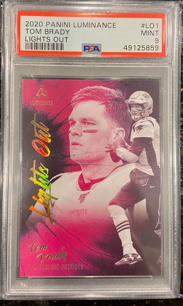 2020 Panini Luminance Tom Brady LIGHTS OUT #LO1 PSA 9 (MINT) POP 4 GOAT