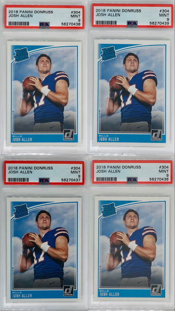 2018 Josh Allen Panini Donruss #304 PSA 9 (4x LOT)