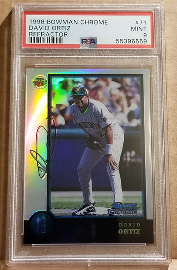 David Ortiz 1998 Bowman Chrome Refractor PSA 9