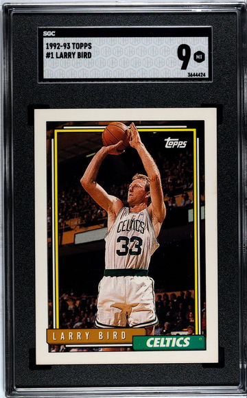 1992-93 Topps Basketball Larry Bird #1 - Graded SGC 9 MT Boston Celtics Legend. ☘️