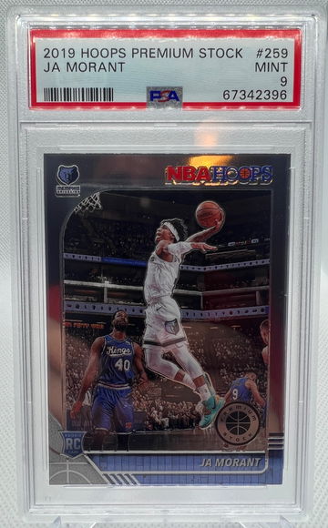 2019 Hoops Premium Stock Ja Morant RC PSA 9