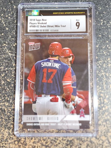 2018 Topps Now PWB-02 Ohtani/Trout Bonus card Showtime  KIIIIID
