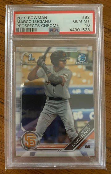 Marco Luciano 2019 Bowman Chrome PSA 10