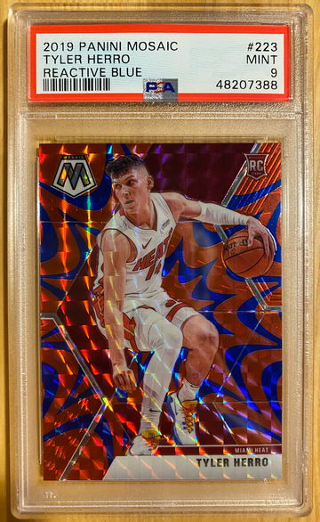 Tyler Herro Mosaic Reactive Blue PSA 9