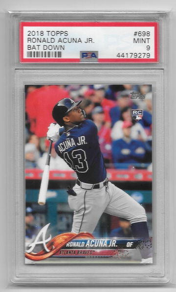 2018 Topps Ronald Acuna Jr #698 Bat Down