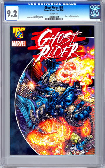 GHOST RIDER #1.5 CGC 9.2 LIMITED MARVEL-WIZARD MAIL-AWAY EXCLUSIVE WITH COA 2001