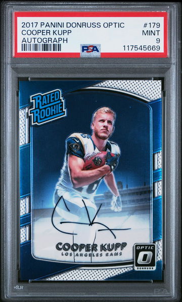 2017 Donruss Optic Rookie Autographs Cooper Kupp #179 /150 PSA 9