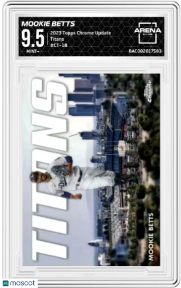 2023 Topps Chrome Update Mookie Betts #CT-18 Titans Arena Club 9.5