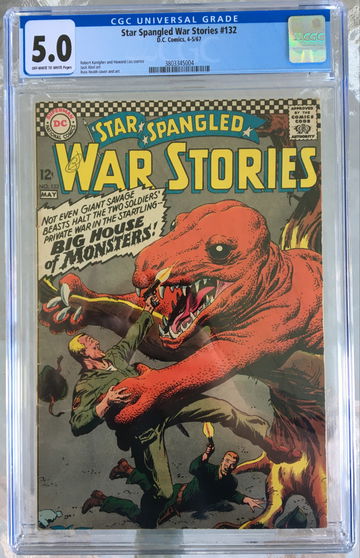 Star Spangled War Stories #132 (1967) CGC 5.0 -- O/w to white pages; Kanigher