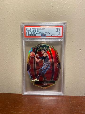 2018 Panini Select Trae Young Maroon Die Cut PSA 9