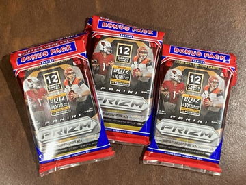 (3) UNOPENED 2020 Panini Prizm NFL FOOTBALL Cello Pack 12 cards