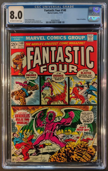 FANTASTIC FOUR #140 CGC 8.0 OW-W - ORIGIN OF ANNIHILUS