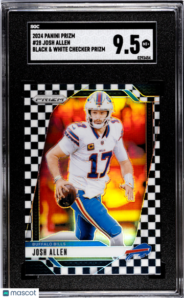 2024 Panini Prizm Josh Allen #28 Black & White Chkr. SGC 9.5