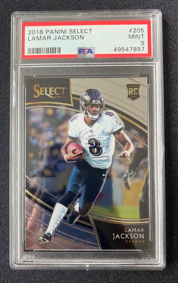 2018 Select Field Level Lamar Jackson RC Rookie #205 PSA 9