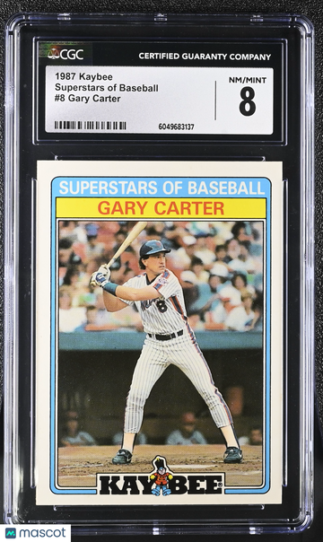 1987 Kaybee Gary Carter #8 Superstars of Baseball CGC 8