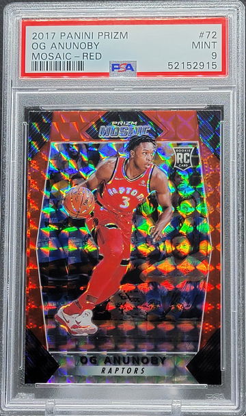 2017 OG Anunoby Red Mosaic Prizm RC PSA 9 Mint