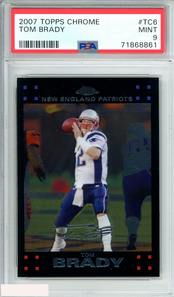 2007 TOPPS CHROME TOM BRADY #TC6 NEW ENGLAND PATRIOTS PSA 9 MINT